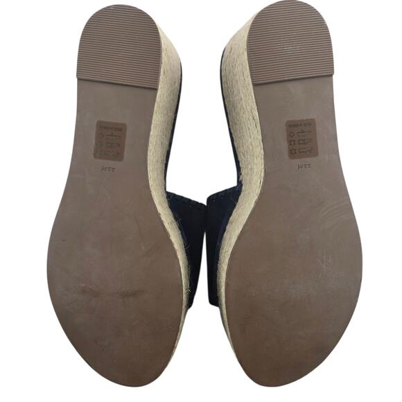 Jack Rogers Platform Espadrille Slide Sandals Womens 11 Blue Suede Boho Preppy - Picture 9 of 11